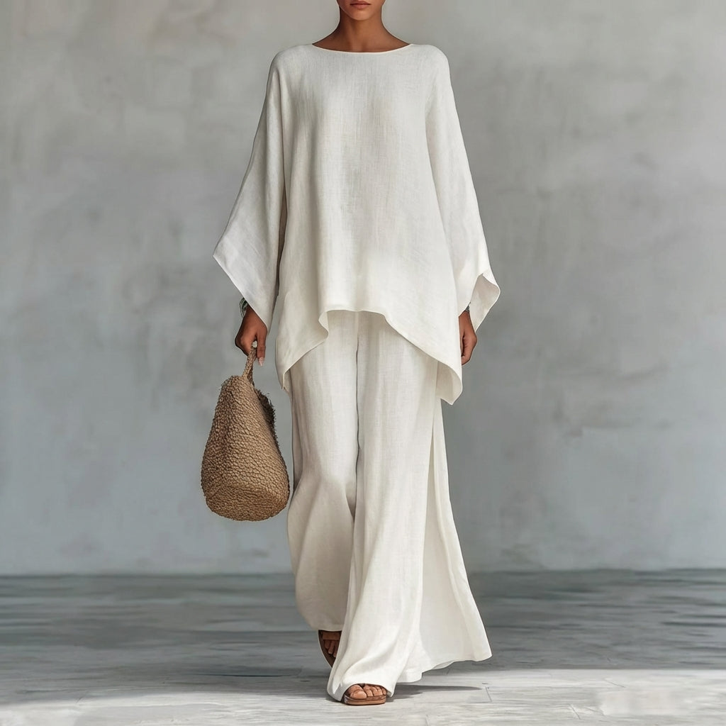 Cristina | Ensemble de Deux Pièces avec manches longues et pantalon large