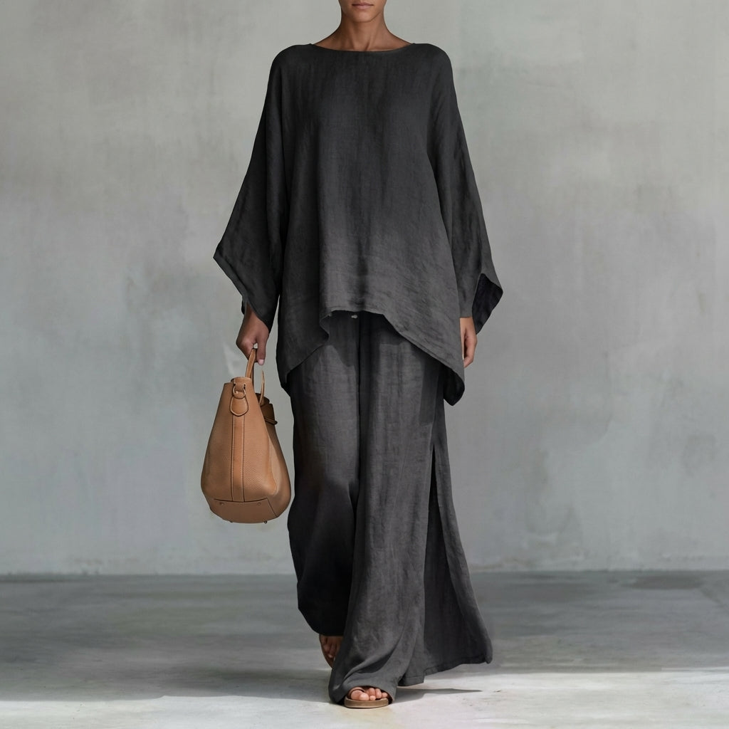 Cristina | Ensemble de Deux Pièces avec manches longues et pantalon large