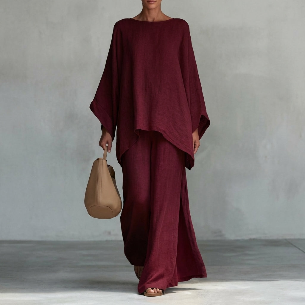 Cristina | Ensemble de Deux Pièces avec manches longues et pantalon large