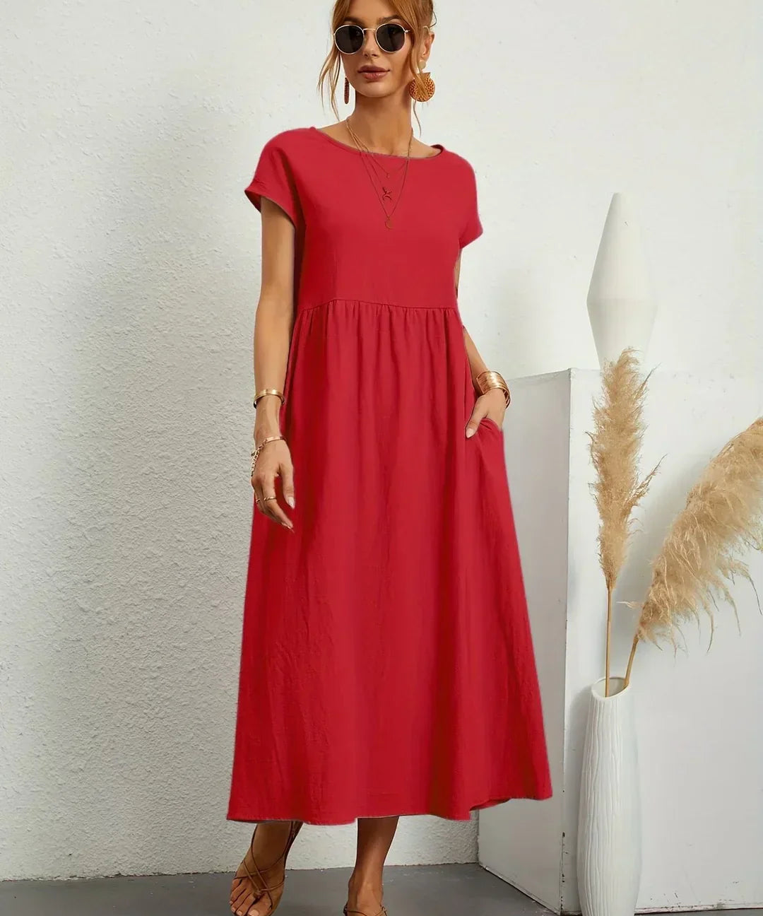 Gabrielle™ - Robe midi fluide élégance intemporelle
