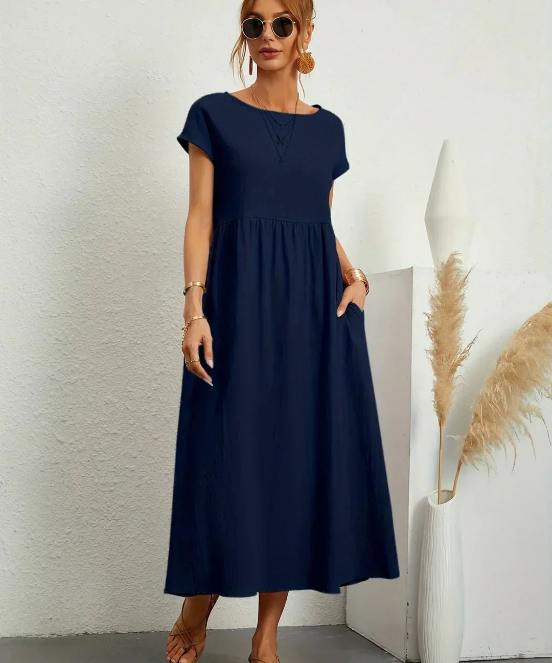 Gabrielle™ - Robe midi fluide élégance intemporelle