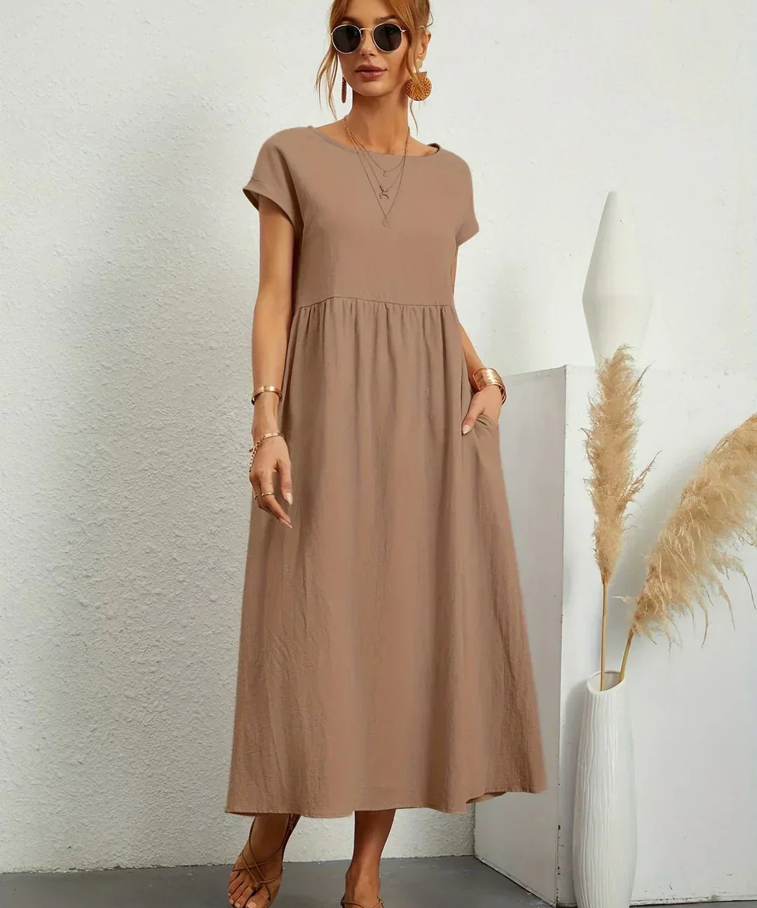 Gabrielle™ — Robe midi fluide élégance intemporelle