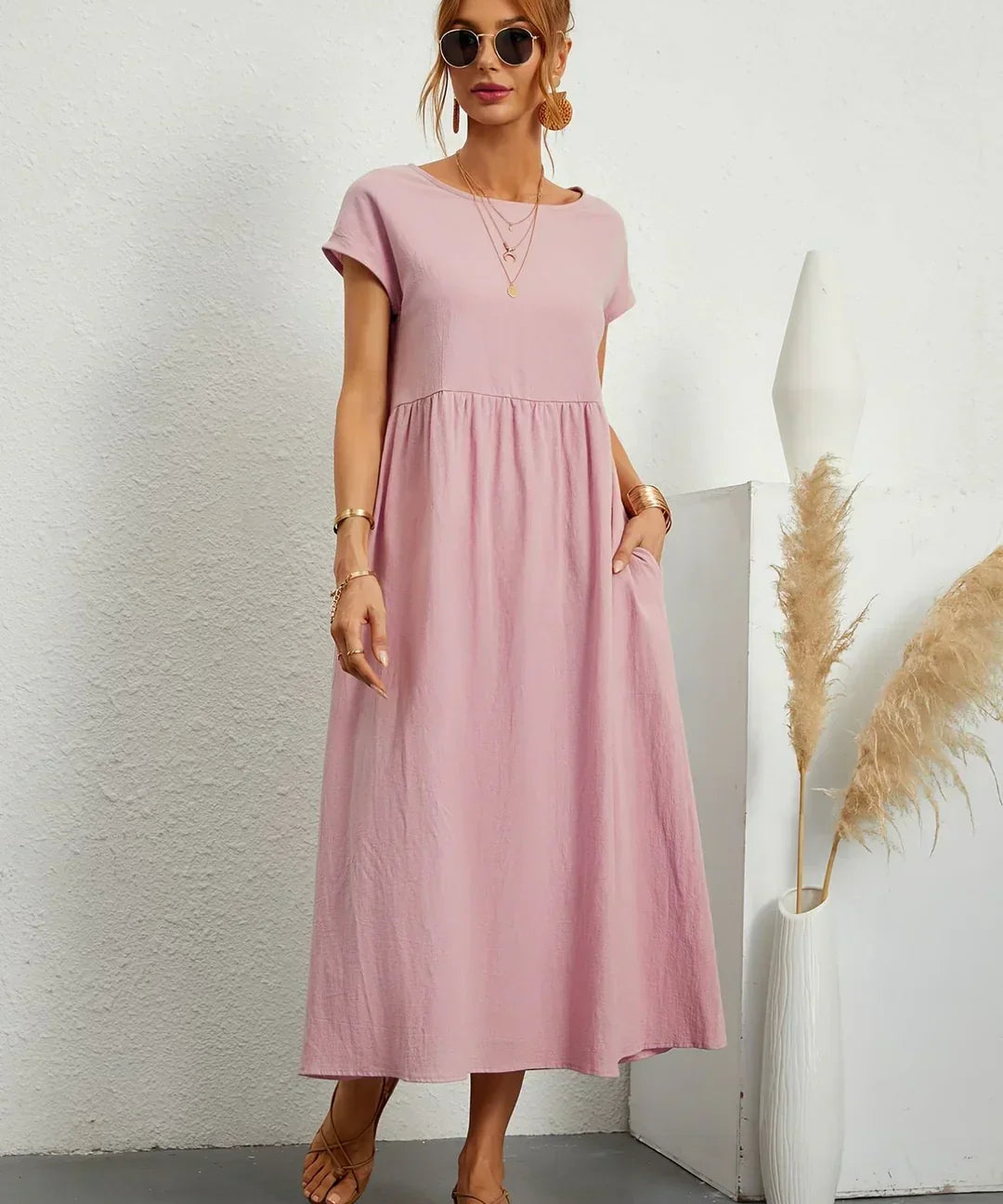 Gabrielle™ — Robe midi fluide élégance intemporelle
