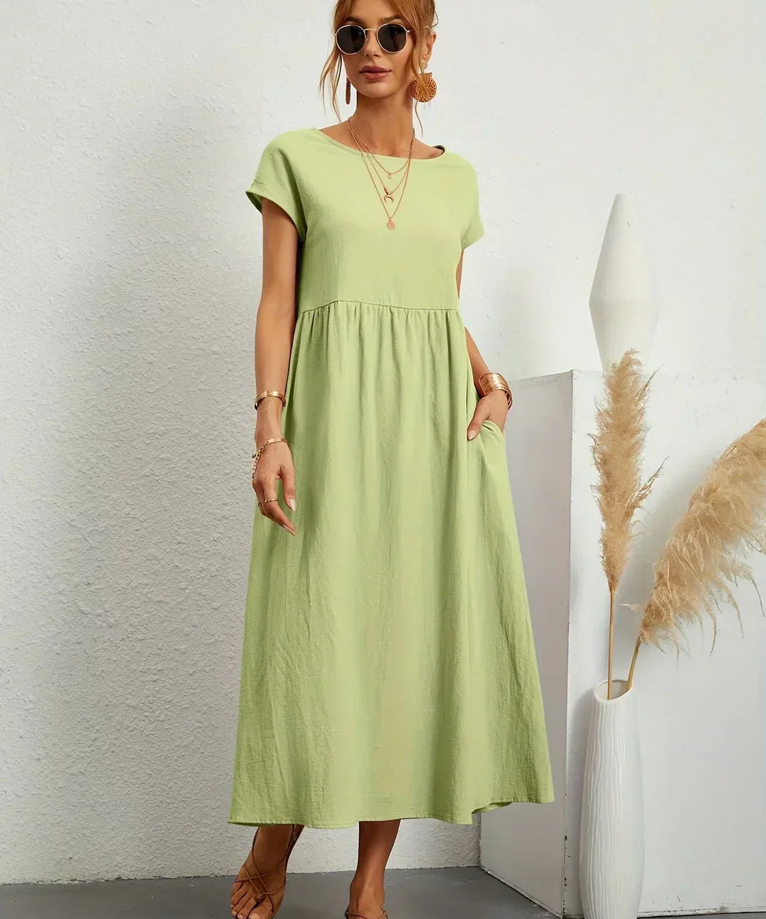 Gabrielle™ - Robe midi fluide élégance intemporelle