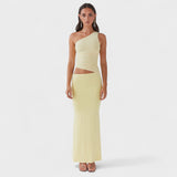 Serenela - Robe maxi asymétrique
