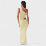 Serenela - Robe maxi asymétrique