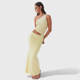 Serenela - Robe maxi asymétrique
