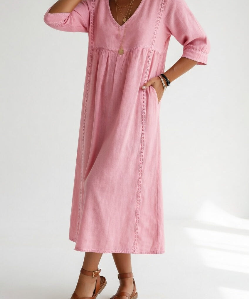 Lioréa™ — Robe midi fluide décontractée élégante