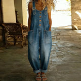 Mae™ | Salopette vintage en coton doux effet denim
