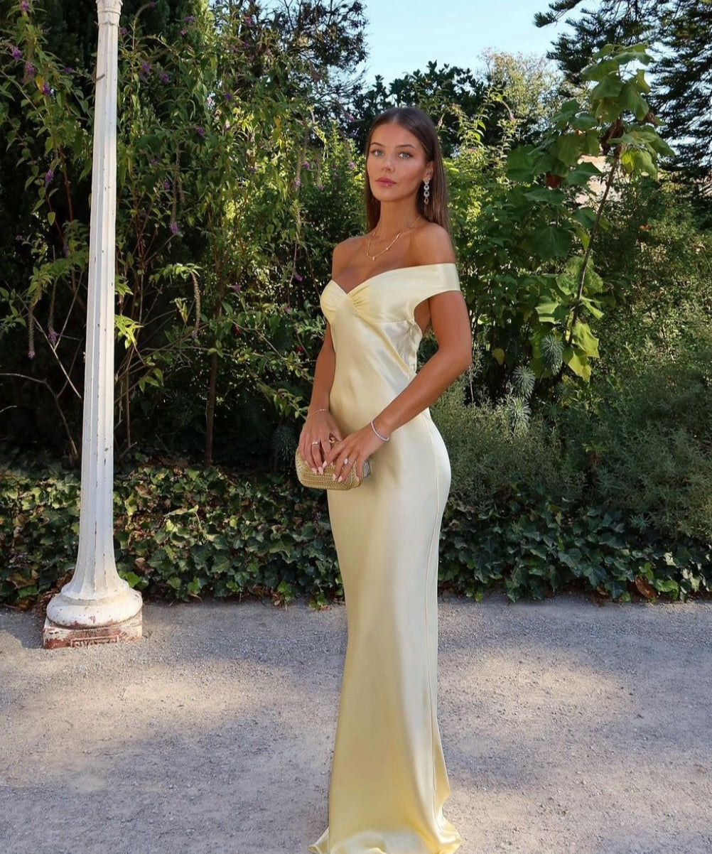 Bárbara - Robe Maxi en Satin