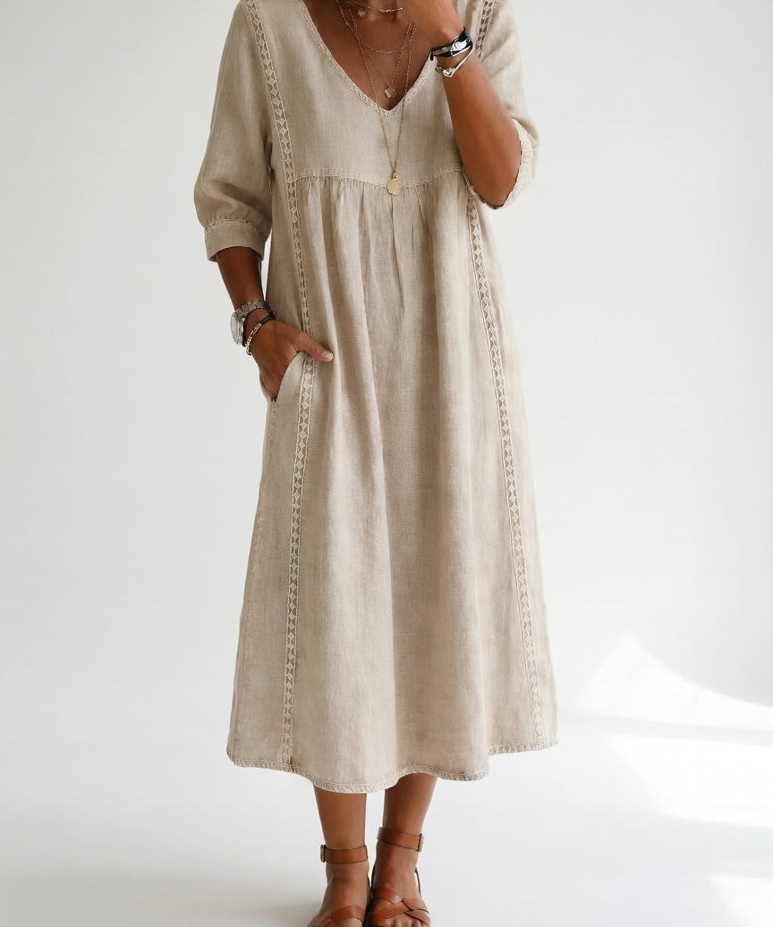 Lioréa™ — Robe midi fluide décontractée élégante