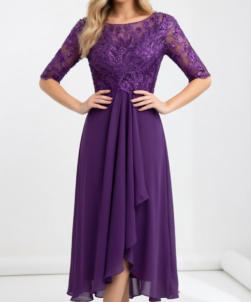 Séraphine™ — Robe midi dentelle élégance intemporelle