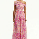 Rosalie | Robe Maxi Fleurie En Mousseline Élégante