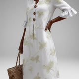 Lénora™ — Robe mi-longue florale liberté estivale