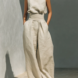 Teresa - Ensemble Top Sans Manches et Pantalon Large