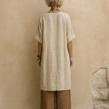 Sophie | Ensemble de trois pièces en gris foncé et marron avec imprimé tribal