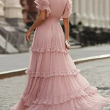 Zoe | Robe de Mariée Maxi Élégante Rose Clair