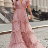 Zoe | Robe de Mariée Maxi Élégante Rose Clair