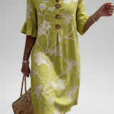 Lénora™ — Robe mi-longue florale liberté estivale