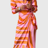 Everly | Robe Enveloppante Élégante Avec Imprimé