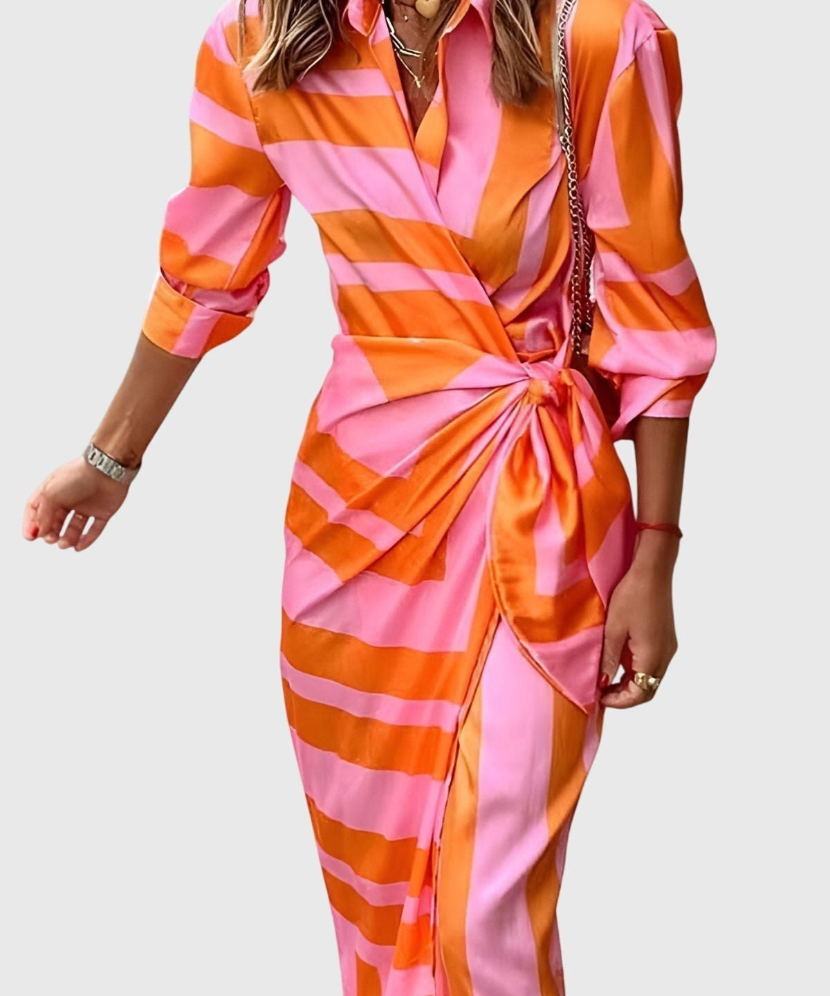 Everly | Robe Enveloppante Élégante Avec Imprimé