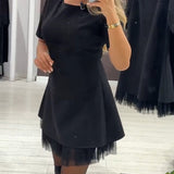 Camille™ – Mini-robe élégante au confort scintillant