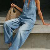 Sandra - Ensemble Col Halter Jeans