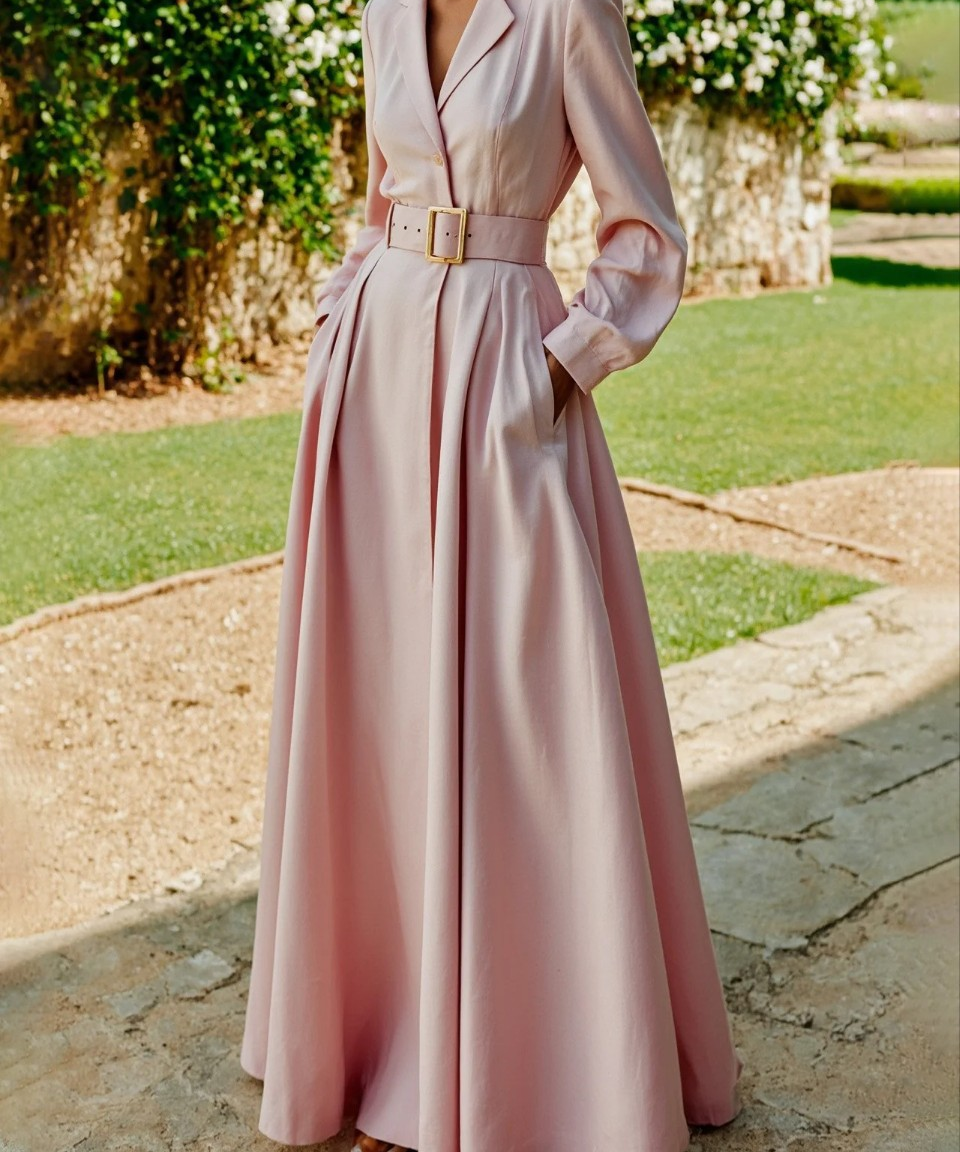 Ceryth | Robe Midi Blazer Plissée Élégante