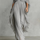 Amandine™ Robe Féminine Drapée Élégance Aérienne