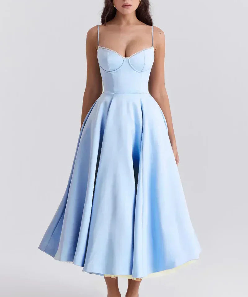 Minerva | Robe Princesse de Luxe à Bretelles Spaghetti