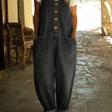 Ruth™ | Salopette en denim coton lavé vintage